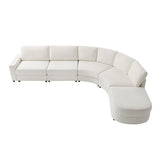 Aeris 138" Modern Curved Sectional Couch & Sofa With Curved Aesthetic