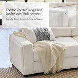 Aeris 138" Modern Curved Sectional Couch & Sofa With Curved Aesthetic