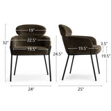 Aila Modern Upholstered Dining Chair (Set of 2)