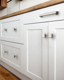 DESIGN1071 Matte Black Modern Square Knobs - Heavy-Duty Kitchen & Dresser Hardware | 1.26" Length