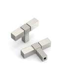 DESIGN3909 Matte Black Cabinet Knobs – Square Bar Hardware for Drawers, Cupboards & Closets