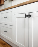 DESIGN2249 Matte Black Cabinet Knobs – Sleek, Durable, Ergonomic grip Knobs for Kitchens & Furniture