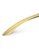 DESIGN2554 Brushed Gold Cabinet Pulls – Modern Luxe, Twisted Bar & Arched Bow for Modern Kitchen