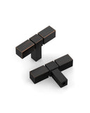 DESIGN3909 Matte Black Cabinet Knobs – Square Bar Hardware for Drawers, Cupboards & Closets