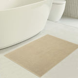 American Soft Linen 100% Cotton Bath Mat Rugs, 17x24 inches with Silicone Backing, Soft Absorbent Grip-Enhanced Bath Mats for Bathroom