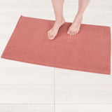 American Soft Linen 100% Cotton Bath Mat Rugs, 17x24 inches with Silicone Backing, Soft Absorbent Grip-Enhanced Bath Mats for Bathroom - 50 Set Case Pack