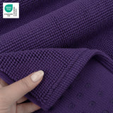 American Soft Linen 100% Cotton Bath Mat Rugs, 17x24 inches with Silicone Backing, Soft Absorbent Grip-Enhanced Bath Mats for Bathroom