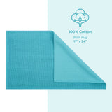 American Soft Linen 100% Cotton Bath Mat Rugs, 17x24 inches with Silicone Backing, Soft Absorbent Grip-Enhanced Bath Mats for Bathroom
