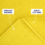 American Soft Linen 100% Cotton Bath Mat Rugs, 17x24 inches with Silicone Backing, Soft Absorbent Grip-Enhanced Bath Mats for Bathroom