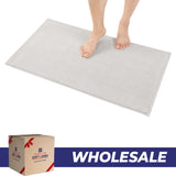 American Soft Linen 100% Cotton Bath Mat Rugs, 17x24 inches with Silicone Backing, Soft Absorbent Grip-Enhanced Bath Mats for Bathroom - 50 Set Case Pack