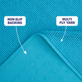 American Soft Linen 100% Cotton Bath Mat Rugs, 20x34 inches with Silicone Backing, Soft Absorbent Grip-Enhanced Bath Mats for Bathroom