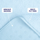 American Soft Linen 100% Cotton Bath Mat Rugs, 20x34 inches with Silicone Backing, Soft Absorbent Grip-Enhanced Bath Mats for Bathroom - 35 Set Case Pack