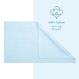 American Soft Linen 100% Cotton Bath Mat Rugs, 20x34 inches with Silicone Backing, Soft Absorbent Grip-Enhanced Bath Mats for Bathroom - 35 Set Case Pack