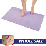 American Soft Linen 100% Cotton Bath Mat Rugs, 20x34 inches with Silicone Backing, Soft Absorbent Grip-Enhanced Bath Mats for Bathroom - 35 Set Case Pack
