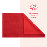 American Soft Linen 100% Cotton Bath Mat Rugs, 20x34 inches with Silicone Backing, Soft Absorbent Grip-Enhanced Bath Mats for Bathroom - 35 Set Case Pack