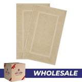 American Soft Linen Bekos 100% Cotton Bath Mat Set, 2 Piece 20x34 inches Wholesale Bath Rugs for Bathroom