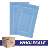 American Soft Linen Bekos 100% Cotton Bath Mat Set, 2 Piece 20x34 inches Wholesale Bath Rugs for Bathroom