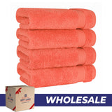 American Soft Linen Bekos 100% Cotton Turkish 4-Piece Hand Towel Sets, Wholesale Luxury Hand Towels