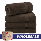 American Soft Linen Bekos 100% Cotton Turkish 4-Piece Bath Towel Sets, Wholesale Luxury Bath Towels