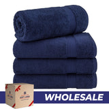 American Soft Linen Bekos 100% Cotton Turkish 4-Piece Bath Towel Sets, Wholesale Luxury Bath Towels