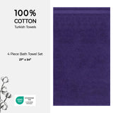 American Soft Linen Bekos 100% Cotton Turkish 4-Piece Bath Towel Sets, Wholesale Luxury Bath Towels