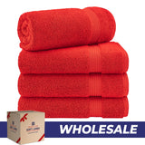 American Soft Linen Bekos 100% Cotton Turkish 4-Piece Bath Towel Sets, Wholesale Luxury Bath Towels