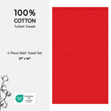 American Soft Linen Bekos 100% Cotton Turkish 4-Piece Bath Towel Sets, Wholesale Luxury Bath Towels