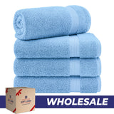 American Soft Linen Bekos 100% Cotton Turkish 4-Piece Bath Towel Sets, Wholesale Luxury Bath Towels