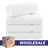 American Soft Linen Bekos 100% Cotton Turkish 4-Piece Bath Towel Sets, Wholesale Luxury Bath Towels