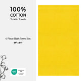 American Soft Linen Bekos 100% Cotton Turkish 4-Piece Bath Towel Sets, Wholesale Luxury Bath Towels