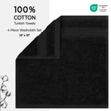 American Soft Linen Bekos 100% Cotton Turkish 4-Piece Washcloth Towel Sets, Wholesale Luxury Towels