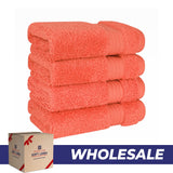 American Soft Linen Bekos 100% Cotton Turkish 4-Piece Washcloth Towel Sets, Wholesale Luxury Towels