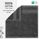 American Soft Linen Bekos 100% Cotton Turkish 4-Piece Washcloth Towel Sets, Wholesale Luxury Towels