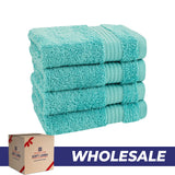 American Soft Linen Bekos 100% Cotton Turkish 4-Piece Washcloth Towel Sets, Wholesale Luxury Towels