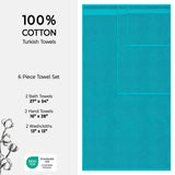 American Soft Linen Bekos 100% Cotton 6-Piece Turkish Bath Towel Sets, Wholesale Luxury Bath Towels