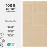 American Soft Linen Bekos 100% Cotton 6-Piece Turkish Bath Towel Sets, Wholesale Luxury Bath Towels