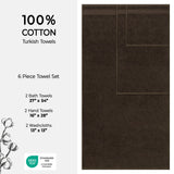 American Soft Linen Bekos 100% Cotton 6-Piece Turkish Bath Towel Sets, Wholesale Luxury Bath Towels