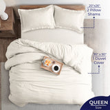 American Soft Linen Luxury 100% Cotton Sateen Weave Duvet Cover Set, 1 Duvet Cover and 2 Pillow Shams, Machine Washable 3 Piece Bedding Sets
