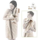 American Soft Linen Pleated Collection 100% Combed Cotton Luxury 6 Piece Towel Set, Zero Twist Ultra Soft and Plush 460 GSM Towels for Bathroom