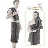 American Soft Linen Pleated Collection 100% Combed Cotton Luxury 6 Piece Towel Set, Zero Twist Ultra Soft and Plush 460 GSM Towels for Bathroom