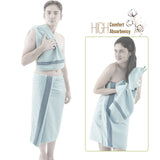 American Soft Linen Pleated Collection 100% Combed Cotton Luxury 6 Piece Towel Set, Zero Twist Ultra Soft and Plush 460 GSM Towels for Bathroom