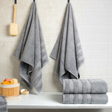 Salem 4 Piece 100% Cotton Luxury Turkish Bath Towel Sets