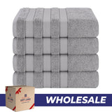 Salem 4 Piece 100% Cotton Luxury Turkish Bath Towel Sets - Wholesale bath towels