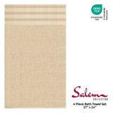 Salem 4 Piece 100% Cotton Luxury Turkish Bath Towel Sets - Wholesale bath towels