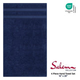Salem 4 Piece 100% Cotton Luxury Turkish Hand Towel Sets