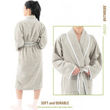 American Soft Linen Triga - Bamboo Robes for Women and Men, Unisex Plush Spa Lounging Bathrobe, 1 Piece Cozy Robe for Couples After Shower