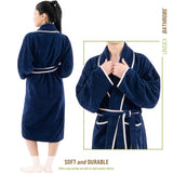 American Soft Linen Triga - Bamboo Robes for Women and Men, Unisex Plush Spa Lounging Bathrobe, 1 Piece Cozy Robe for Couples After Shower