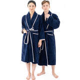 American Soft Linen Triga - Bamboo Robes for Women and Men, Unisex Plush Spa Lounging Bathrobe, 1 Piece Cozy Robe for Couples After Shower