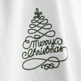 American Soft Linen Christmas Towels Bathroom Set, 2 Packed Embroidered Decorative 100% Cotton Hand Towels, Dish Towels for Decor Xmas - 60 Set Case Pack