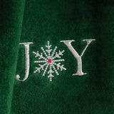 American Soft Linen Christmas Towels Bathroom Set, 2 Packed Embroidered Decorative 100% Cotton Hand Towels, Dish Towels for Decor Xmas